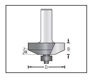 Dimar 123R8-41 Raised Panel Bit with Ball Bearing Guide, 2 Flutes, 25 degree angle