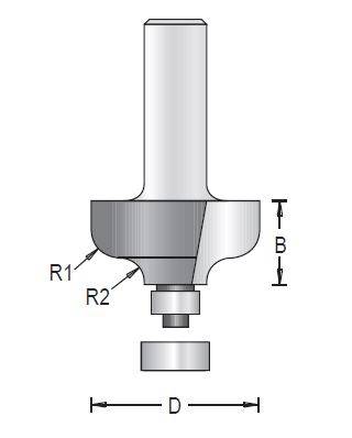 Dimar 138RXX-XX Series Panelling Bits with Ball Bearing Guide, 2 Flutes