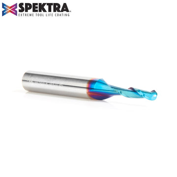 Amana 46369-K Solid Carbide Spektra™ Extreme Tool Life Coated Up-Cut Ball Nose Spiral 1/8 Dia x 1/2 Inch x 1/4 Shank Router Bit