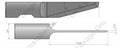 BT-57215 - 15mm - Single Edge Flat Point, 6mm Shank- Knife Blade