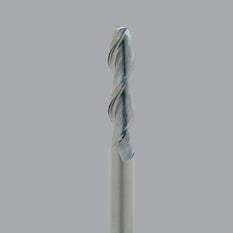 Onsrud Aluminum Finisher (AF) Series Solid Carbide CNC Router Bit end mill, 2 flute, 0.060 corner rad, long length