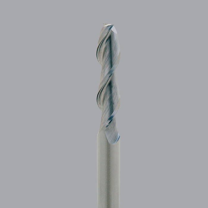 Onsrud Aluminum Finisher (AF) Series Solid Carbide end mill, 2 flute, 0.030 corner rad, long length