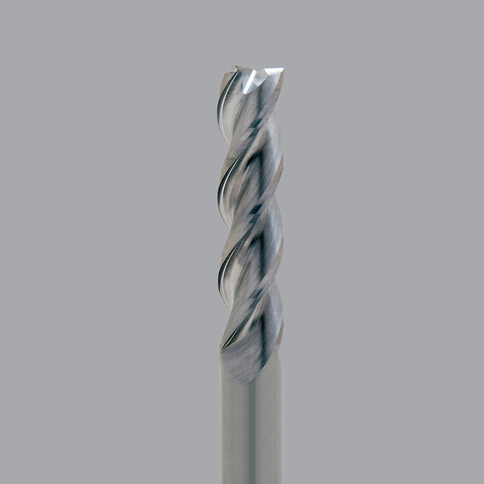 Onsrud Aluminum Finisher (AF) Series Solid Carbide CNC Router Bit end mill, 3 flute, 0.030 corner rad, long length