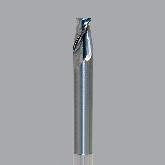 Onsrud Aluminum Finisher (AF) Series Solid Carbide CNC Router Bit end mill, 2 flute, 0.030 corner rad, medium length, necked