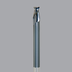 Onsrud Aluminum Finisher (AF) Series Solid Carbide end mill, 2 flute, 0.015 corner rad, long length, necked