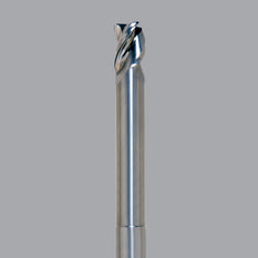 Onsrud Aluminum Finisher (AF) Series Solid Carbide CNC Router Bit end mill, 3 flute, square, medium length, necked
