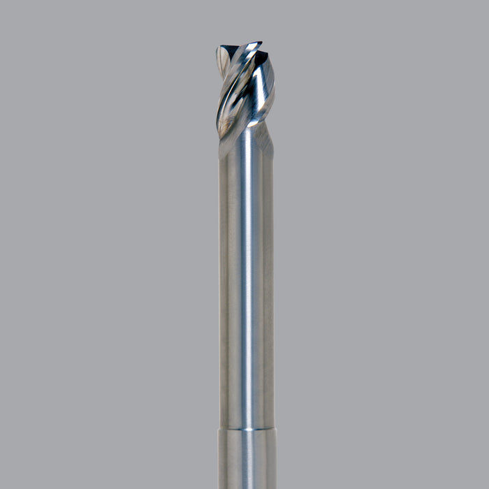 Onsrud Aluminum Finisher (AF) Series Solid Carbide CNC Router Bit end mill, 3 flute, 0.015 corner rad, medium length, necked