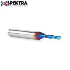 Amana 46200-K Solid Carbide Spektra™ Extreme Tool Life Coated Spiral Plunge 1/8 Dia x 1/2 x 1/4 Inch Shank - CNC Router Store