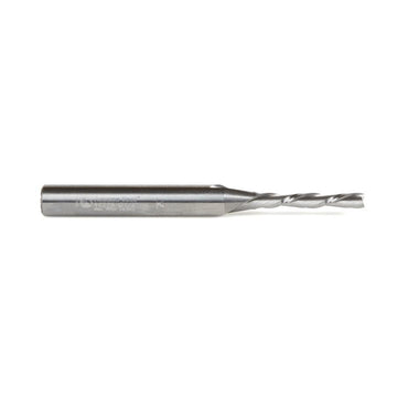 Amana 46225 Solid Carbide Spiral Plunge 1/8 Dia x 13/16 x 1/4 Shank x 2-1/2 Inch Long Down-Cut Router Bit