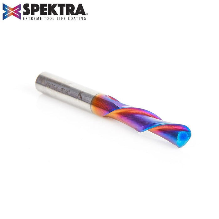 Amana 46476-K Solid Carbide Spektra™ Extreme Tool Life Coated Down-Cut Ball Nose Spiral 1/4 Dia x 1 Inch x 1/4 Shank Router Bit - CNC Router Store