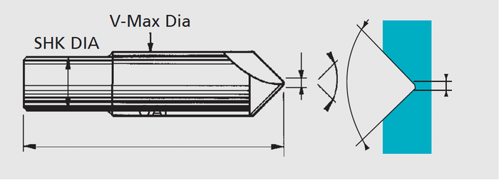 Belin Special Milling Tool for Folding Plastic- 2 Flute 90 Degrees (Metric) - CNC Router Store