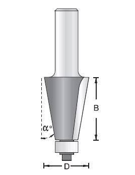 Dimar 102R8-X Series Bevel Bits with Ball Bearing Guide, 2 Flutes - CNC Router Store