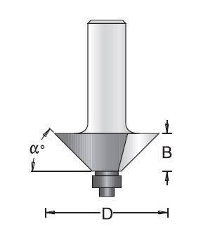 Dimar 102RX-X Series Chamfer Bits with Ball Bearing Guide, 2 Flutes - CNC Router Store