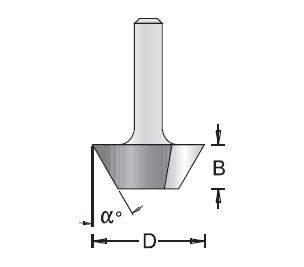 Dimar 103RP4-X Series Bevel Bits – No Plunge, 2 Flutes - CNC Router Store