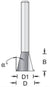 Dimar 104R4-12 SP Dovetail Bit With Spurs, 2 Flutes - CNC Router Store