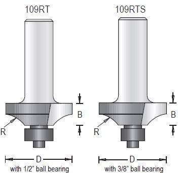 Dimar 109RTX-XX Series Beading Bits, 2 Flutes - CNC Router Store