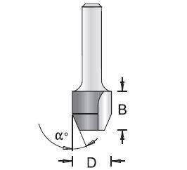 Dimar 110R-X Series Combination: Bevel and Flush Trim Bit, 2 Flutes, 23 degrees - CNC Router Store