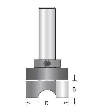 Dimar 111RC4-XX Series Mortising Bits, Down Shear, with Centre Ball Bearing Guide, 2 Flutes - CNC Router Store