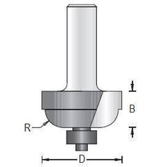 Dimar 112ROGX-X Series Flat Ogee Bits with Ball Bearing Guide, 2 Flutes - CNC Router Store