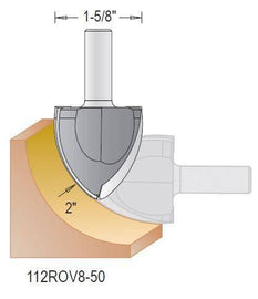 Dimar 112ROV8-X Series Large Radius Ovolo Bits, 2 Flutes - CNC Router Store