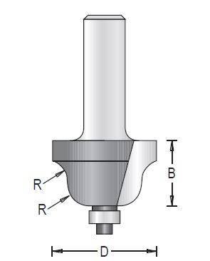 Dimar 113RX-X Series Roman Ogee Bits with Ball Bearing Guide, 2 Flutes - CNC Router Store