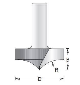 Dimar 117RP8-XX Series Rounding Over Plunge Type, 2 Flutes - CNC Router Store