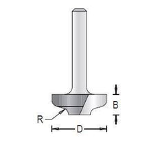 Dimar 124RX-XX Series Flat Ogee Bits- Plunge Type, 2 Flutes - CNC Router Store