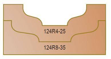 Dimar 124RX-XX Series Flat Ogee Bits- Plunge Type, 2 Flutes - CNC Router Store