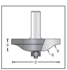 Dimar 126R8-XX Series Ogee Fillet Raised Panel, 2 Flutes - CNC Router Store