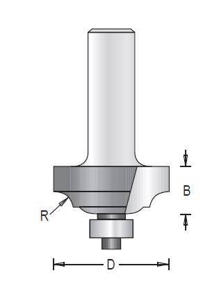 Dimar 128RX-XX Series Classical Bits With Ball Bearing Guide, 2 Flutes - CNC Router Store