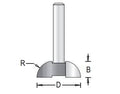 Dimar 132R4-X Series Finger Grip Router Bits, 2 Flutes