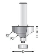 Dimar 135RXX-XX Series Ogee Fillet Bits with Ball Bearing Guide, 2 Flutes - CNC Router Store