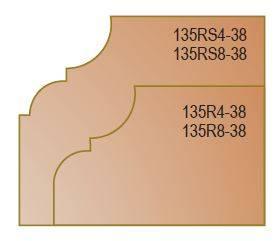 Dimar 135RXX-XX Series Ogee Fillet Bits with Ball Bearing Guide, 2 Flutes - CNC Router Store