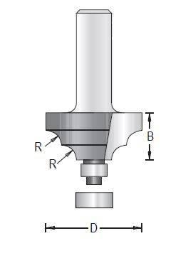 Dimar 136RXX-XX Series Classical Bits with Ball Bearing Guide, 2 Flutes - CNC Router Store