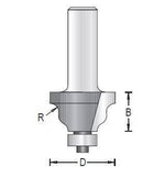 Dimar 139RX-XX Series Wavy Edge Bits with Ball Bearing Guide, 2 Flutes - CNC Router Store