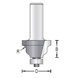 Dimar 139RX-XX Series Wavy Edge Bits with Ball Bearing Guide, 2 Flutes - CNC Router Store