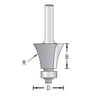 Dimar 140RB4-24 Edge Forming Bit, 2 Flutes