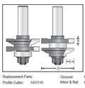 Dimar 141R8-50 "V" Panel Bit Set, 2 Flutes