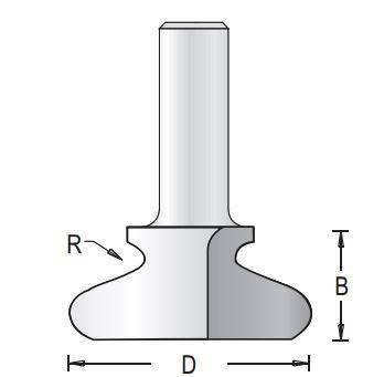 Dimar 148R8-44 Finger Grip Router Bits, 2 Flutes