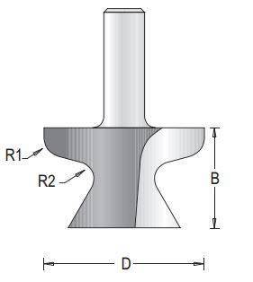 Dimar 148R8-50 Finger Grip Router Bit, used for Doors outer Edge, 2 flutes