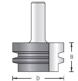 Dimar 149R8-47 Glue Joint Bit, 2 Flutes