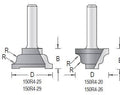 Dimar 150R4-20 Series Rail & Stile Bits, 2 Piece Sets, 1/4″ Shank, 2 Flutes