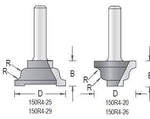 Dimar 150R4-20 Series Rail & Stile Bits, 2 Piece Sets, 1/4″ Shank, 2 Flutes - CNC Router Store