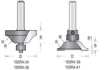 Dimar 150R4-34 Series Rail & Stile Bits, 2 Piece Sets, 1/4″ Shank, 2 Flutes - CNC Router Store