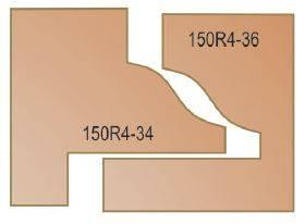 Dimar 150R4-34 Series Rail & Stile Bits, 2 Piece Sets, 1/4″ Shank, 2 Flutes - CNC Router Store