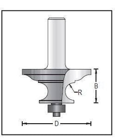 Dimar 156R8-45 Moulding Bit, 2 Flutes - CNC Router Store