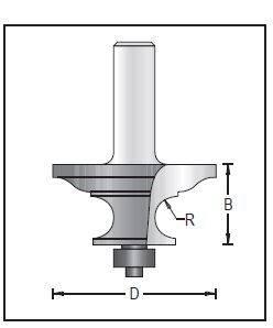 Dimar 156R8-45 Moulding Bit, 2 Flutes - CNC Router Store