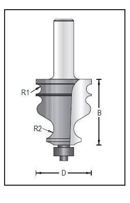 Dimar 156R8-50 Edge Forming Bit, 2 Flutes - CNC Router Store