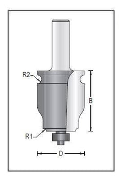 Dimar 156R8-52 Edge Forming Bit, 2 Flutes - CNC Router Store