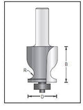 Dimar 156R8-56 Edge Forming Bit, 2 Flutes